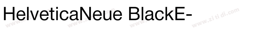 HelveticaNeue BlackE字体转换